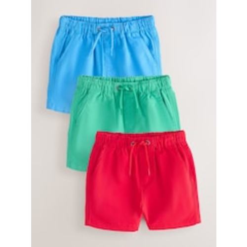 Buy Blue/Red/Green Pull On Shorts 3 Pack (3mths-7yrs) from Next USA