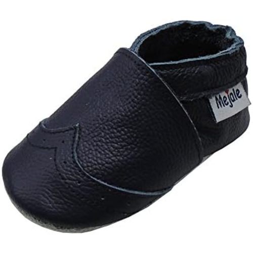 Mejale Baby Shoes Soft Sole Leather Crawling Moccasins Infant Toddler Crib Slippers