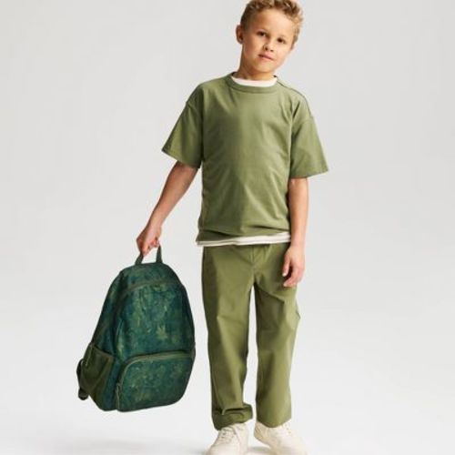 Boys' Short Sleeve 100% Cotton Relaxed Fit T-Shirt - Cat & Jack™ Olive Green S