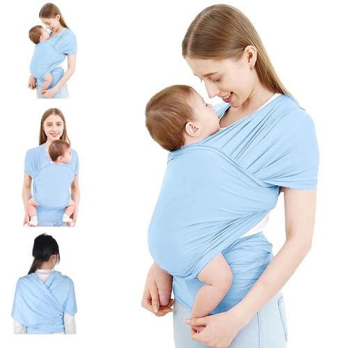 Baby Wrap Carrier,Original Breathable Baby Carrier Wrap Sling Lightweight Hands Free Newborn Wrap Swaddle Holder Adjustable Baby Slings Carrier for Newborn to Infant Toddler Essentials 7 to 35 lbs
