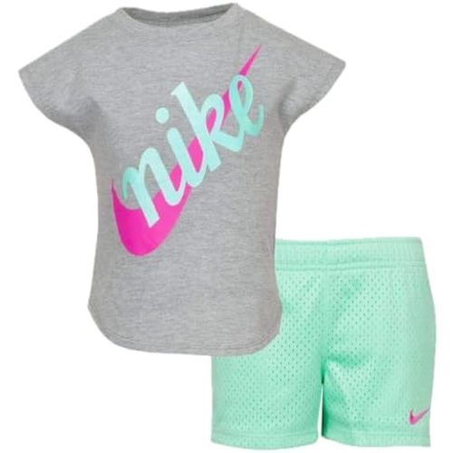 Nike Kids Baby Girl's Script Futura Tee & Shorts Set