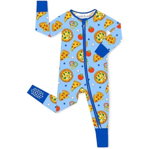 babee Reshinee Bamboo Viscose Baby Convertible Footie Pajama, Zipper Pajamas for Baby Boys & Girls, Sleep & Play Footed