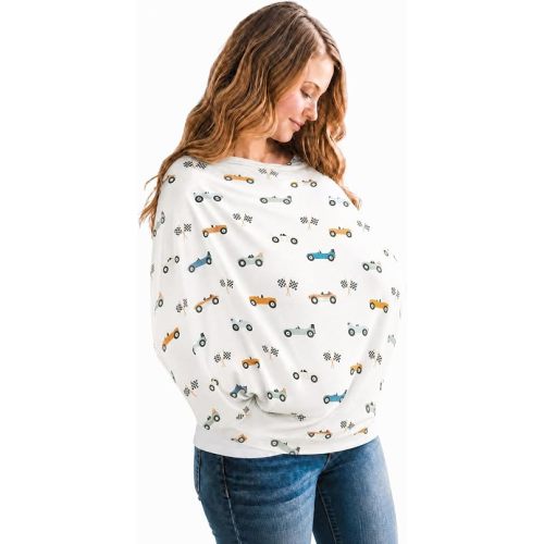 Copper Pearl Nursing Cover for Breastfeeding – Multi-Use Baby Car Seat Cover, Stroller Cover & Breast Feeding Cover Up for Women, Stretchy Breathable High Quality Cover for Boy or Girl, Speedster