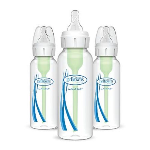 Dr. Brown's Natural Flow Anti-Colic Options+ 3-Pack 8-oz. Narrow Baby Bottles