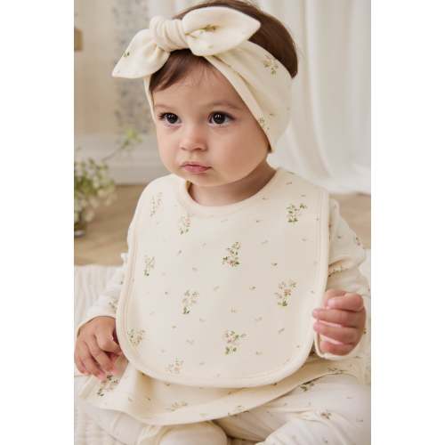 Organic Cotton Bib - Josepha Egret Small – Jamie Kay USA