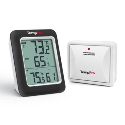 TempPro TP60SW Digital Hygrometer Indoor Outdoor Thermometer Wireless Temperature and Humidity Gauge Monitor Room Thermometer (Formerly ThermoPro)