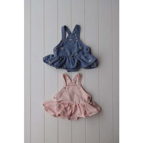 Bow Skirt Overalls