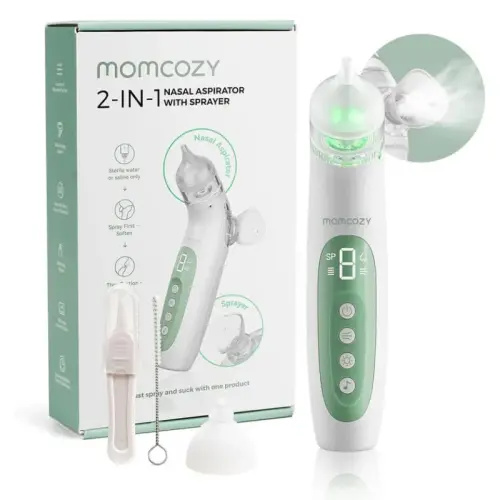Momcozy BreezyClear 2-in-1 Spray & Suction Electric Nasal Aspirator
