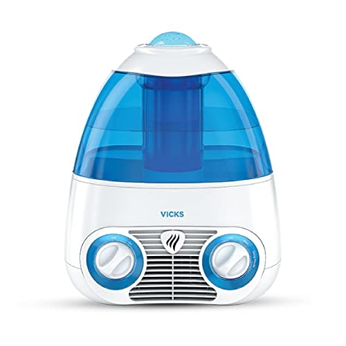 Vicks Starry Night Filtered Cool Mist Humidifier, Medium to Large Rooms | 1 Gallon Tank Cool Mist Humidifier for Baby and Kids Rooms with Light Up Star Night Light Display, Works with Vicks VapoPads