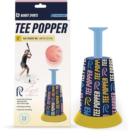 Bandit Sports Coach RAC Tee Popper, Durable Nylon Strength for Long-Lasting Hitting, Batting Tee, Baseball Training for Practicing Hitting Without a Pitcher (Ball not Included)
