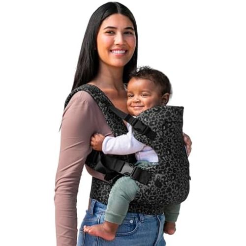 Infantino Flip 4-in-1 Baby Carrier Convertible Ergonomic, Black Leopard