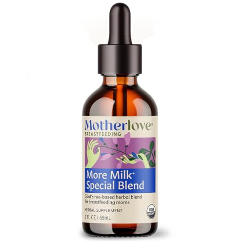 Motherlove More Milk Special Blend (2 Ounce Tincture) Herbal Lactation Supplement w/Goat’s Rue to Build Breast Tissue & Support Breast Milk Supply—USDA Certified Organic, Vegan, Kosher, Soy-Free