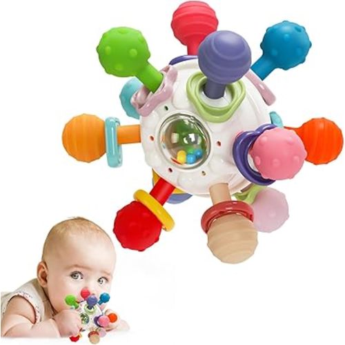 TOHIBEE Baby Montessori Sensory Toys for 0-6 6-12 Months, Food Grade Teething Toys for Babies 0 3 6 9 12 18 Months, Newborn Infant Learning Developmental Toys Gifts for 1 2 Year Old Boys Girls