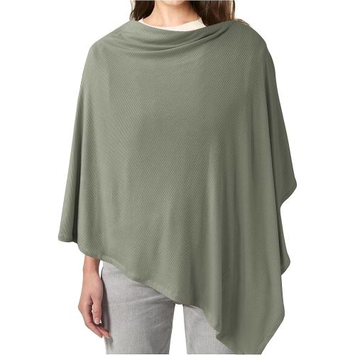 Konssy Knit Nursing Cover for Breastfeeding, 360° Full Privacy Breathable Breastfeeding Cover, Multi-use Carseat Canopy(Army Green)