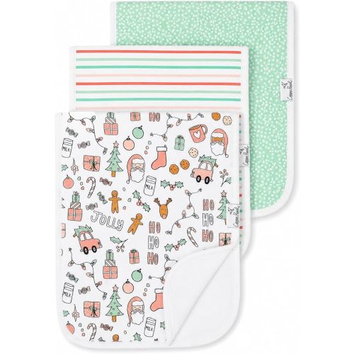Copper Pearl Baby Burp Cloth Large 21''x10'' Size Premium Absorbent Triple Layer 3-Pack Gift Set Cindy