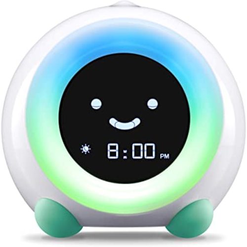 LittleHippo Mella: Kids Alarm Clock, Ready to Rise Children's Sleep Trainer, Night Light, Sound Machine and OK to Wake for Toddlers and Kids - Tropical Teal (Updated 2025)