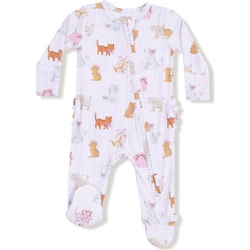 Fancy Pets Ruffle Zip Footie, 0-3M