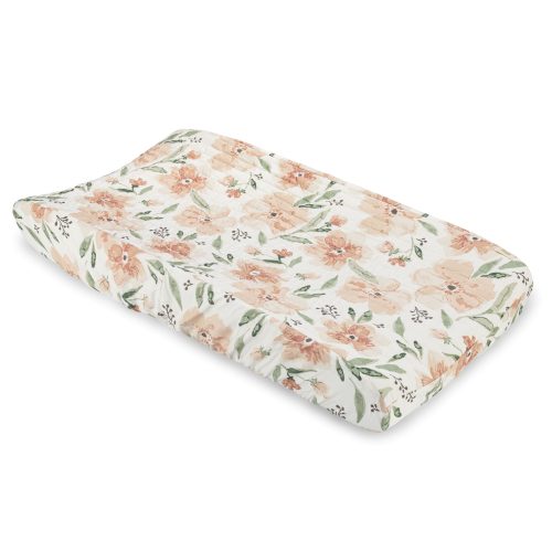 Parker Pink Floral Quilted Changing Pad Cover