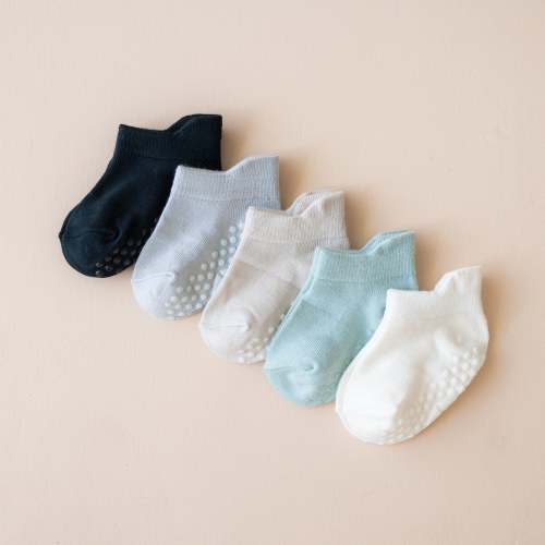 Baby Bamboo Ankle Socks Combo 5-Pack in Neutral | Kyte Baby