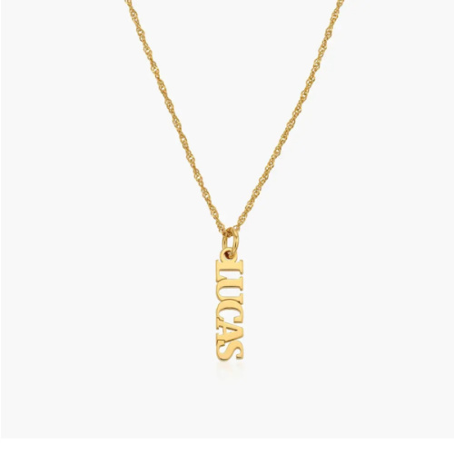 Singapore Chain Name Necklace - Gold Plated