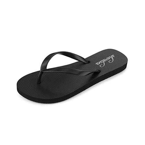 shevalues Slim Flip Flops for Women Beach Rubber Shower Shoes Basic Thong Sandals