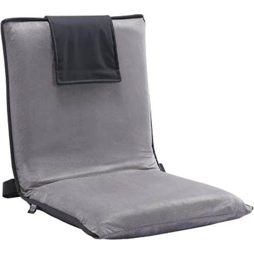 VEVOR Floor Chair, 6-Position Adjustable Meditation Chair with Back Support, Folding Sofa Chair for Reading TV Watching and Gaming, Portable Floor Seat Lounge Sofa Chair for Kids Teens Adults, Gray