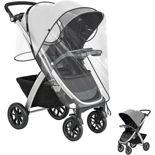 Clear Stroller Rain Cover，Compatible with Chicco Bravo
