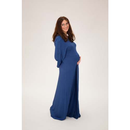 Nadia Labor & Postpartum Gown in Midnight Blue – Lila