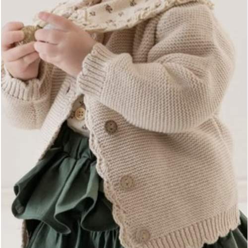 Cotton Knitted baby kids | Sophia Cardigan – Olive and Cradle