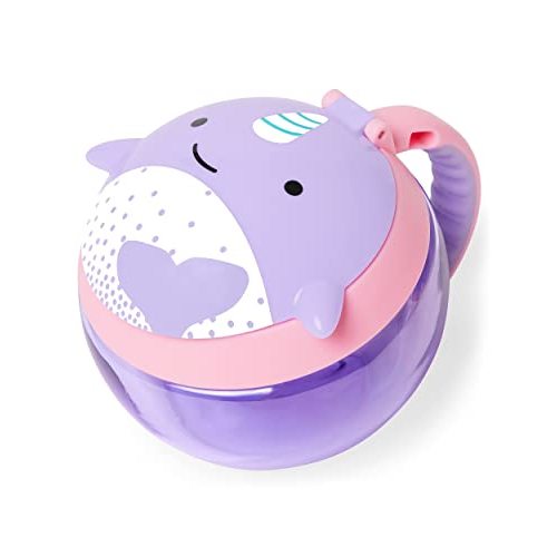 Skip Hop Baby Snack Container, Mealtime Snack Cup, Narwhal