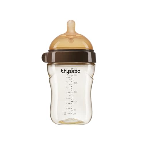 Thyseed PPSU Natural Breast-Like Bottle with Nipple(3-7 Months),10oz，1pack