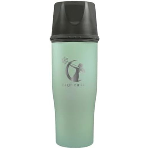Ceres CHILL Demigoddess Mini Breastmilk Chiller & Warmer – 6–16oz Portable Breast Milk Cooler, Storage & Baby Bottle for Travel, Work or On-The-Go – Pump Compatible Container – Zen Green