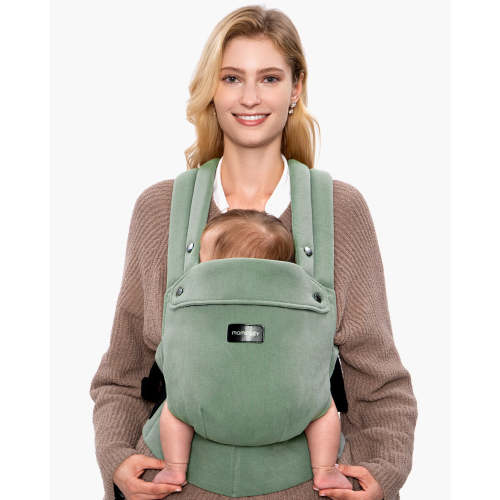 Momcozy Ergonomic Baby Carrier - Breathable Cotton Linen for 3M+