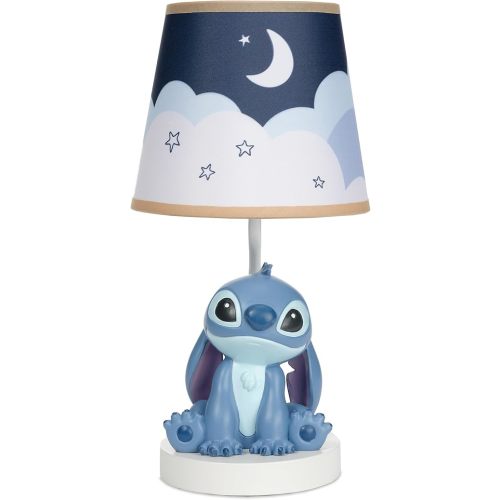 Disney Stitch Hand-Painted 3D Sculpted Nursery Lamp and Shade