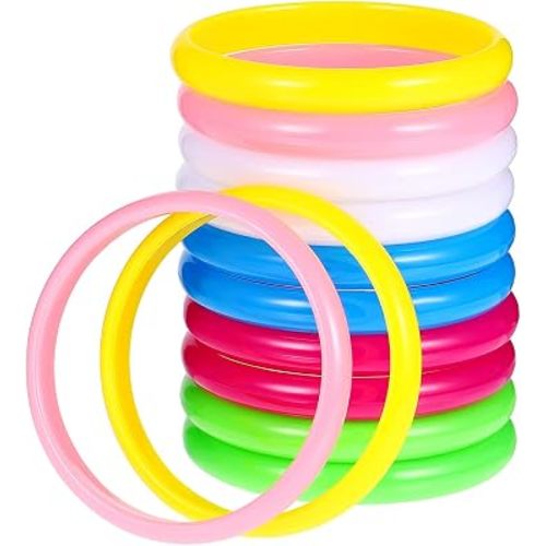 NUOBESTY 18 Pack Kids Bangles Bracelets, 6 Candy Colors