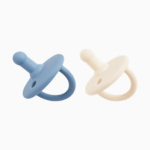 AEIOU Silicone Pacifier (2 Pack) - Sky/Oat Milk