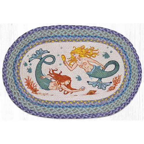 Highland Dunes Covington Mermaids Printed Area Rug & Reviews | Wayfair