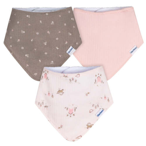 3-Pack Baby Girls Garden Bandana Bib – Gerber Childrenswear