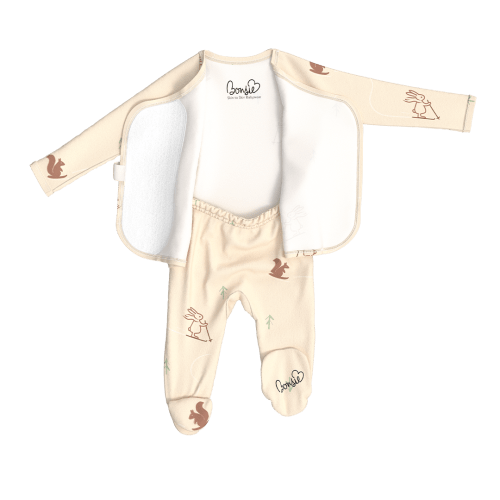 Footie - Bunny Slopes – Bonsie Skin to Skin Babywear