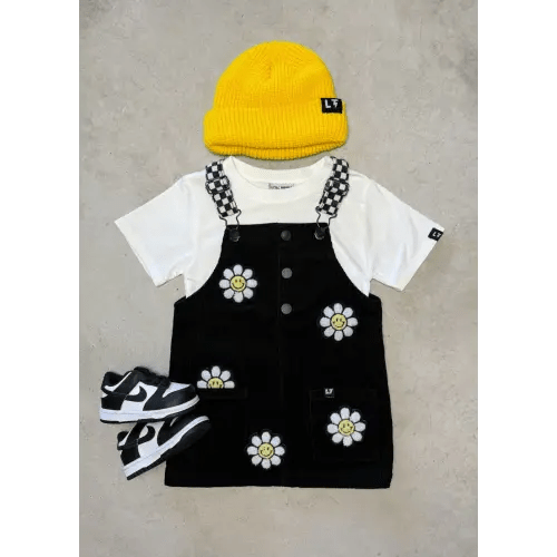 Black Bloomer Corduroy Dress | Little Trouble