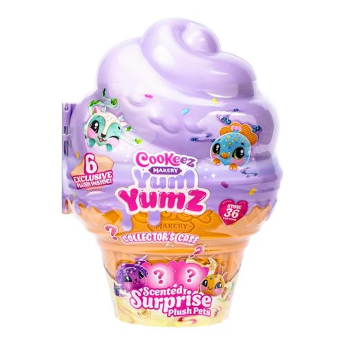 Yum Yumz Collector's Case, A Giant Ice Cream Case That Can Store 36 Yum Yumz! Includes 6 Exclusive Plush Plus A Fun Sticker Sheet To Decorate With, Play, Display And Store Away