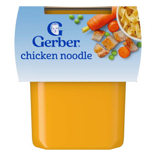 Gerber Stage 2 Baby Food, Meat & Vegetable Puree Meals, Variety Pack, 4 oz Tub (32 Pack)