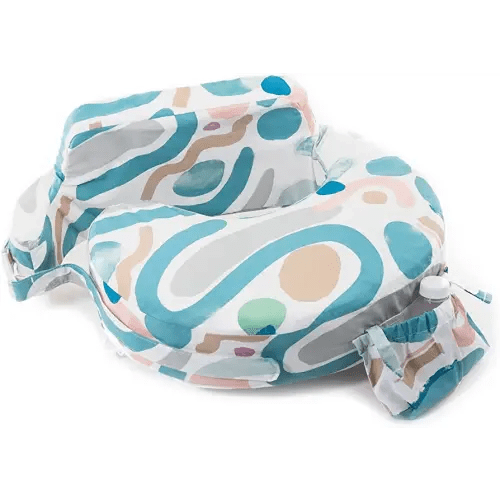My Brest Friend Organic Cotton Super Deluxe Nursing Pillow - Enhanced Comfort & Ergonomic Breastfeeding Pillow - Ultimate Support For Mom & Baby - Adjustable with Handy Side Pocket, Modern Art