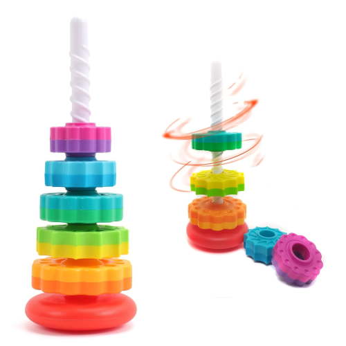 Montessori Toys for 1 2 3 Year Old, Educational Stacking Spinning Baby Toys Age 1-3, Learning Toys Sensory Toys for Toddlers 1-3, Christmas Birthday Easter Gift for Babies 12-18 Months
