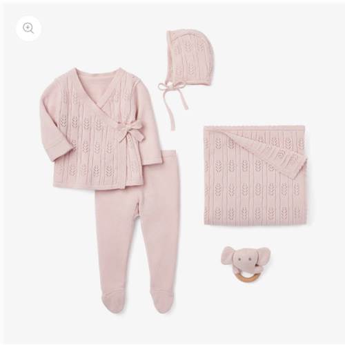 Blush Pink Baby Layette Set w. Box – Elegant Baby