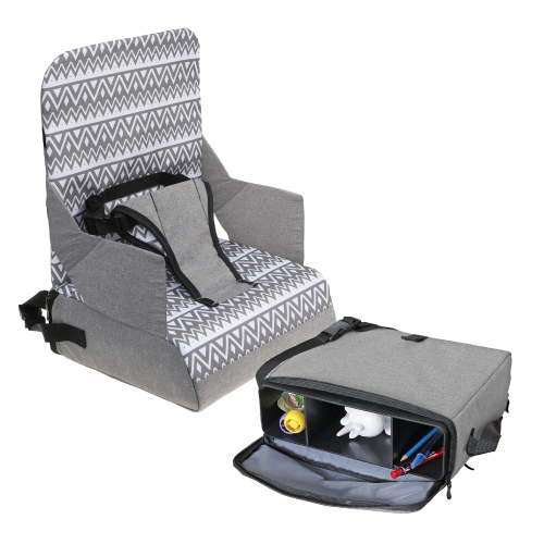 Dreambaby Grab ‘N Go Travel Booster Seat – Portable Toddler High Chair for Dining (6M-3Y) with Storage & Shoulder Strap