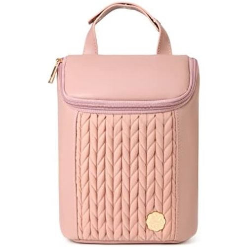 Baby Bottle Cooler Bag with Adjustable Straps to Fits Stroller or Diaper Bag,Insulated Baby Bottle Bag for Nursing Moms Daycare or Travel (Dusty Rose)
