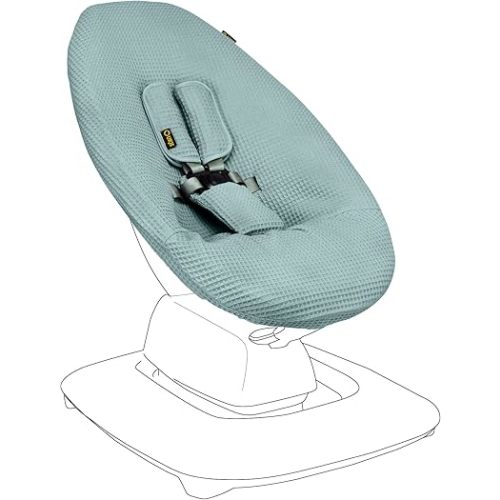 Ukje Protective Swing Cover Compatible with 4moms RockaRoo or MamaRoo 5, Multi-Motion Baby Swing, Baby Swing Liners, Baby Rocker Cover, Easy to Install, Easy to Wash, Handmade in Europe - Jade