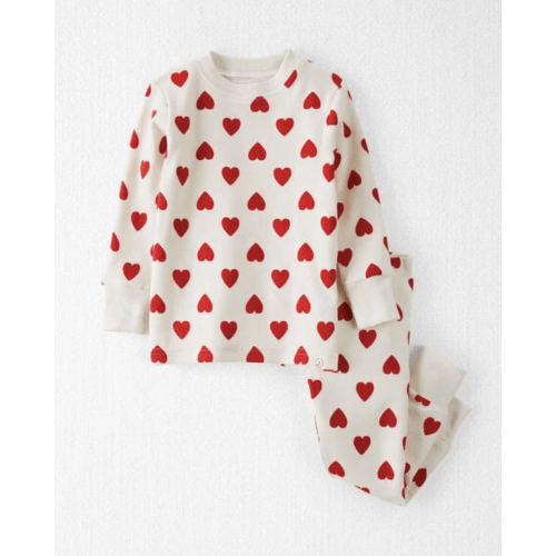 Baby Organic Cotton Pajamas in Forever Hearts Print | Little Planet