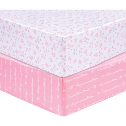 Sammy & Lou Baby 2 Pack Fitted Crib Sheet - Floral